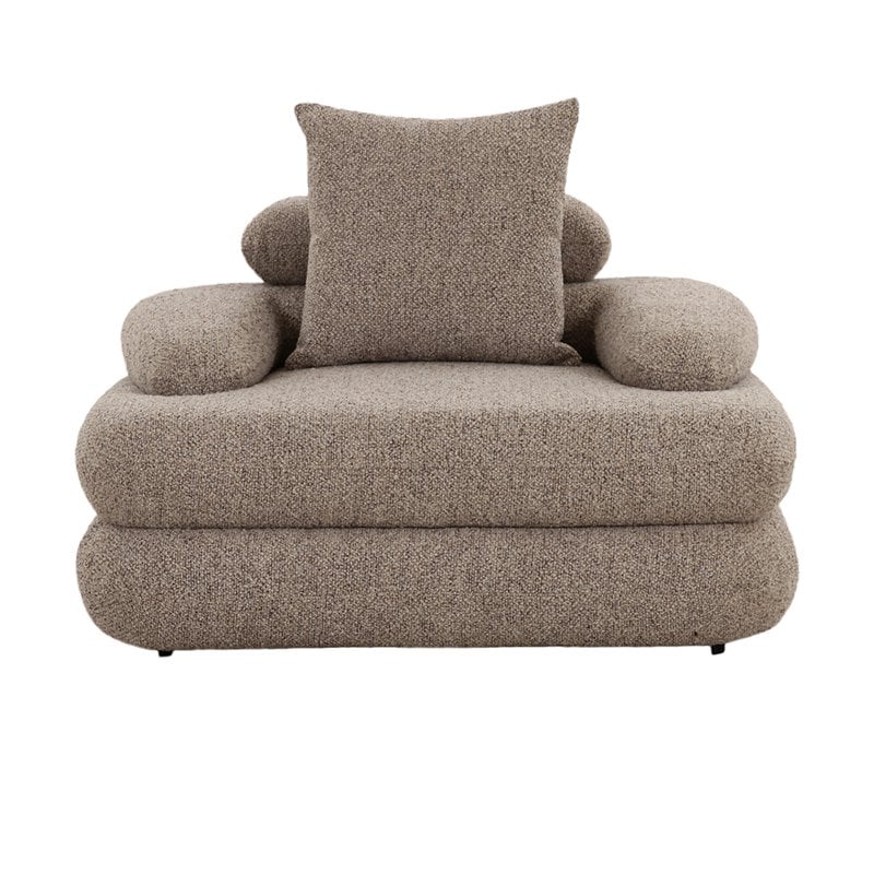 Fauteuil lounge Cairo Sable Boucle