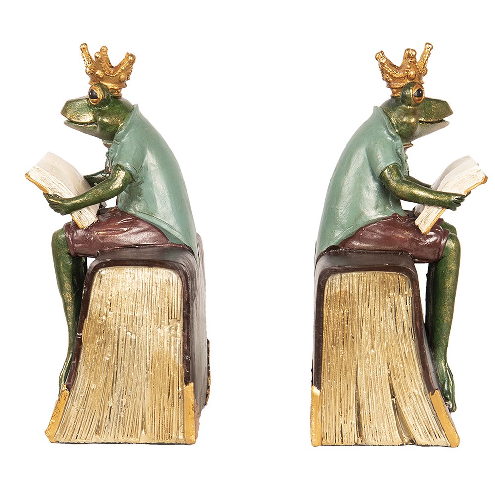 Serre-livres lot de 2 Vert, Marron 14x10x23 cm