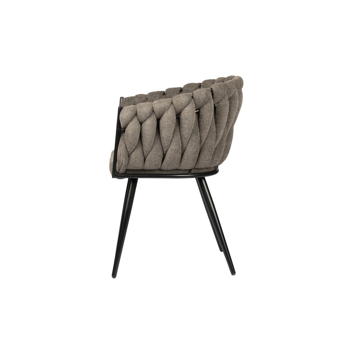 Chaise Wave taupe (Lot de 2)