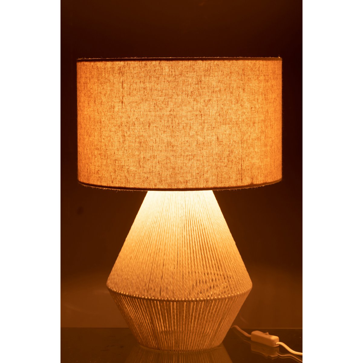 Lampe de table J-Line String - jute - blanc