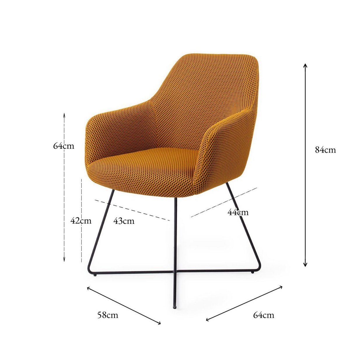 Jesper Home Hiroo Dining chair Cross Black