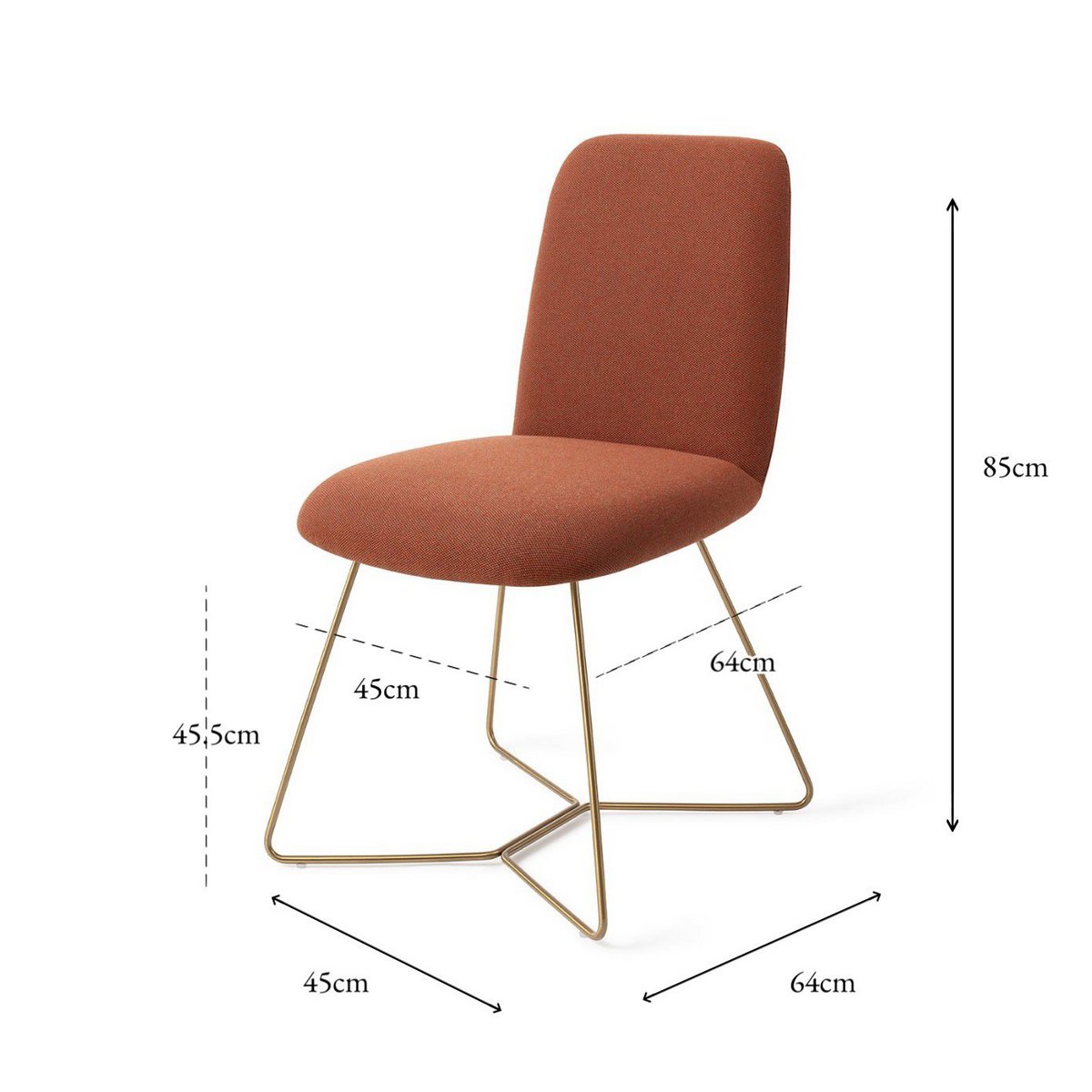 Jesper Home Taiwa Dining chair Beehive Gold