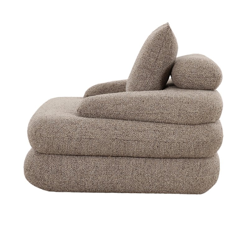 Fauteuil lounge Cairo Sable Boucle