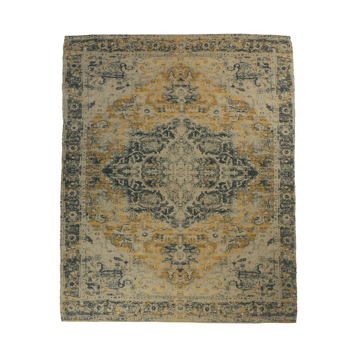 Tapis de plancher de collection HSM Vintage Classic -160x230-Yellow / Gray-Polyester