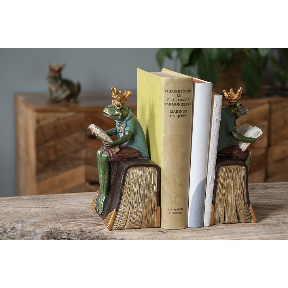 Serre-livres lot de 2 Vert, Marron 14x10x23 cm