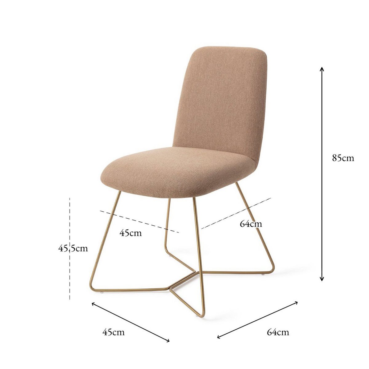 Jesper Home Taiwa Dining chair Beehive Gold