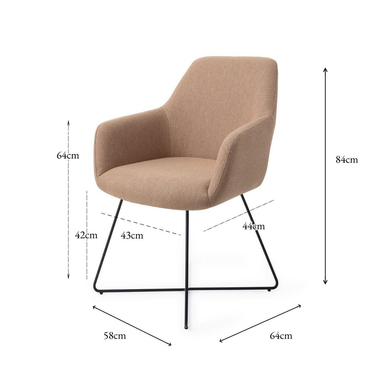 Jesper Home Hiroo Dining chair Cross Black
