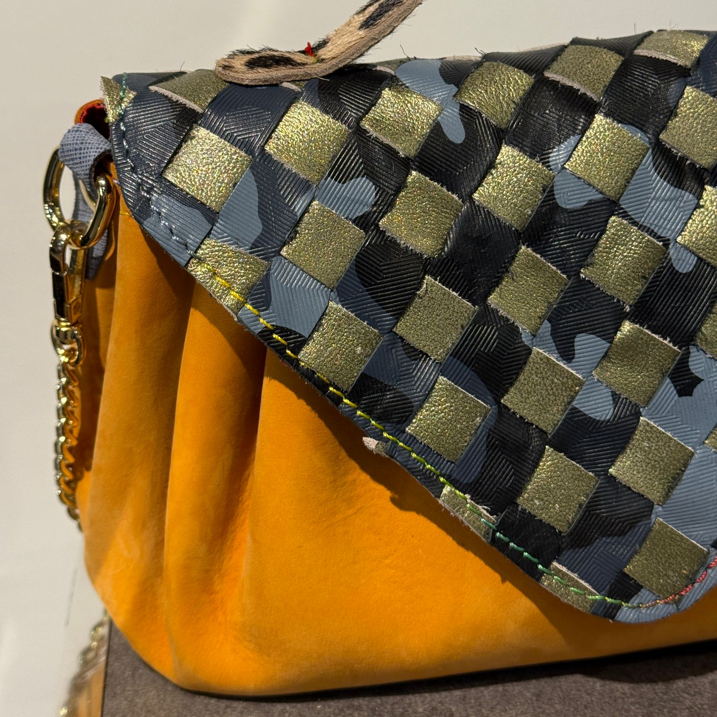 Sac en cuir et daim