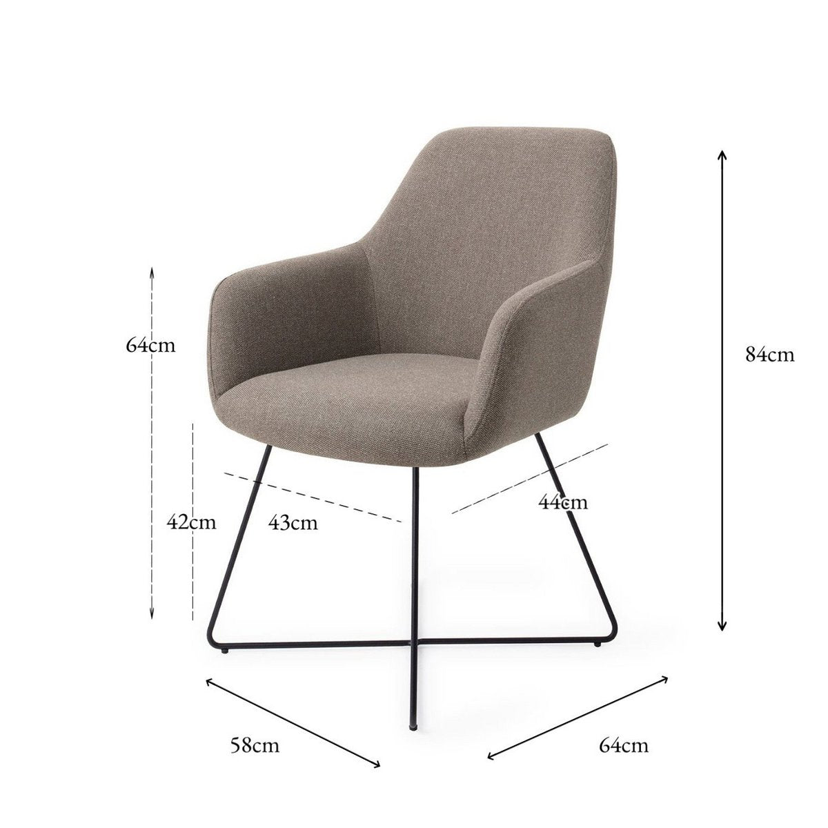 Jesper Home Hiroo Dining chair Cross Black