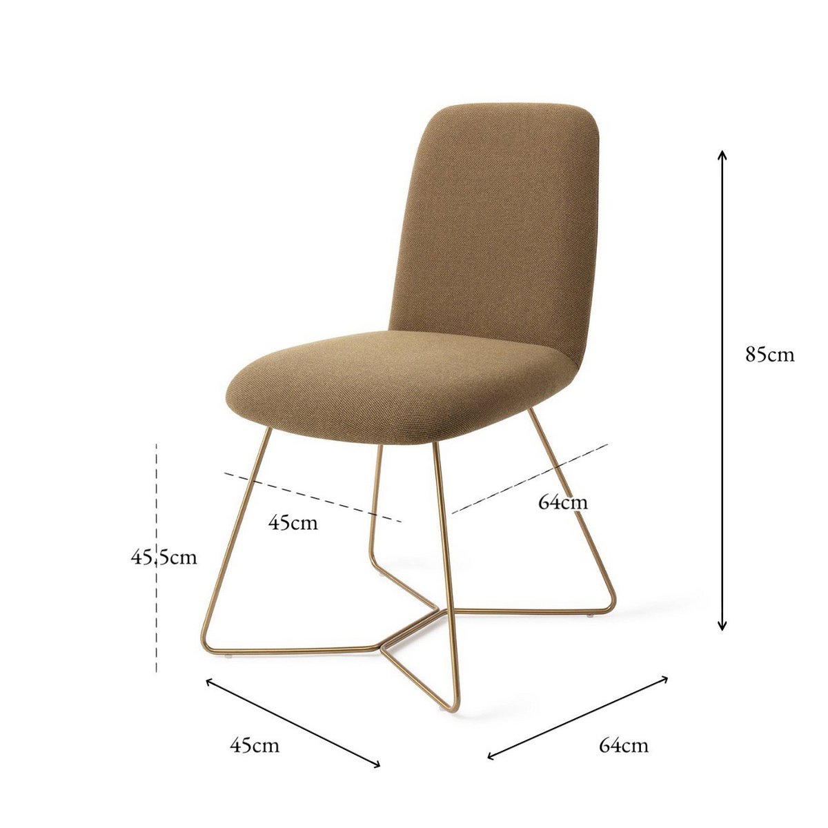 Jesper Home Taiwa Dining chair Beehive Gold