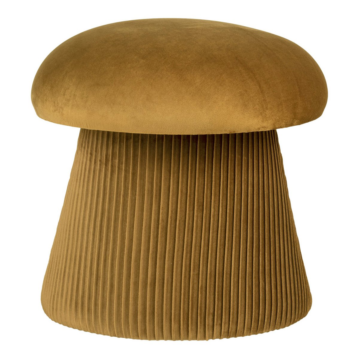 Pouf Hampton - Ocre, MDF/Carton/Textile, Ø39x42 cm