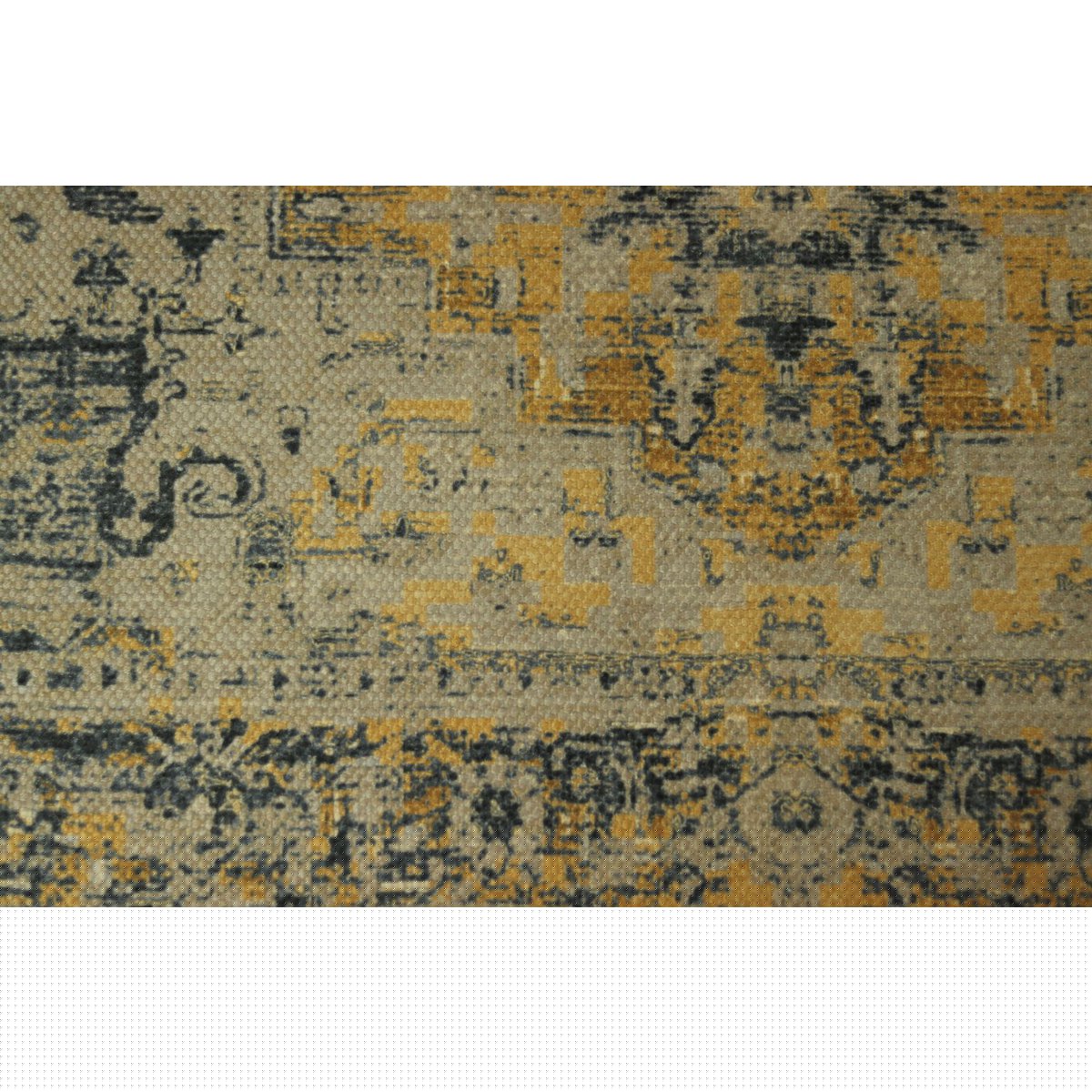 Tapis de plancher de collection HSM Vintage Classic -160x230-Yellow / Gray-Polyester