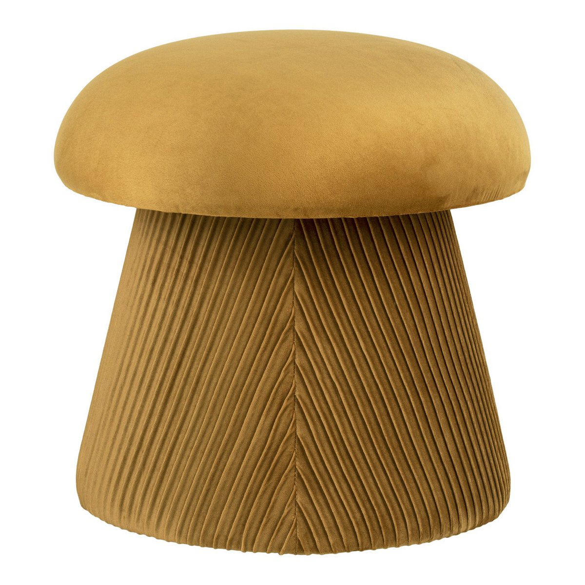 Pouf Hampton - Ocre, MDF/Carton/Textile, Ø39x42 cm