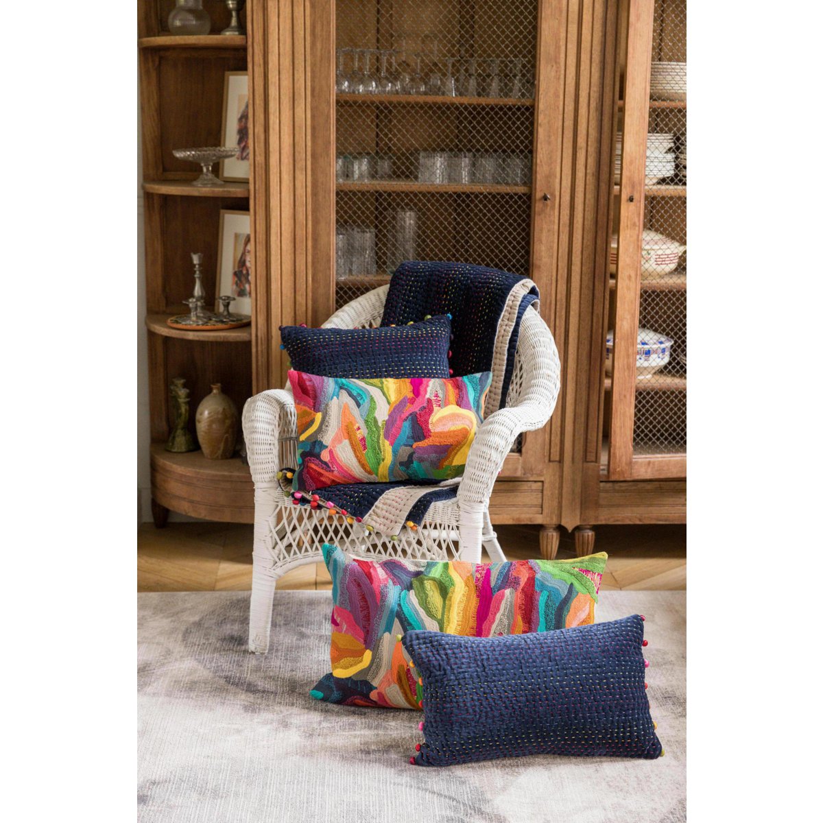 Coussin brodé Betty Multico 40 x 65