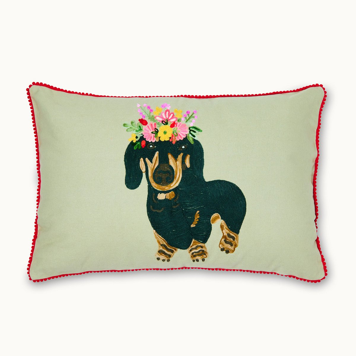 Coussin avec remplissage teckel