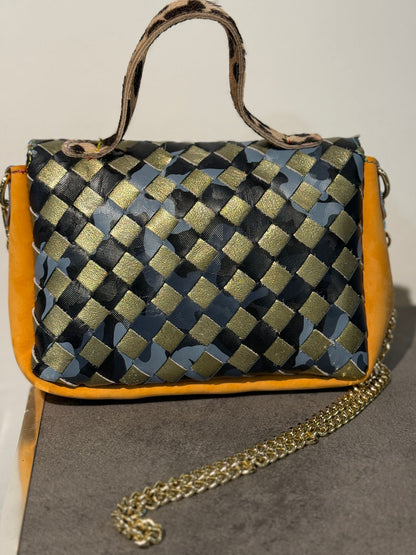 Sac en cuir et daim