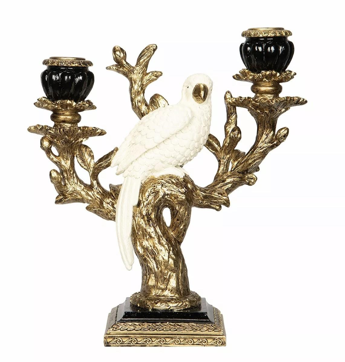 Chandelier "Perroquet Impérial" – Porte-bougies en résine